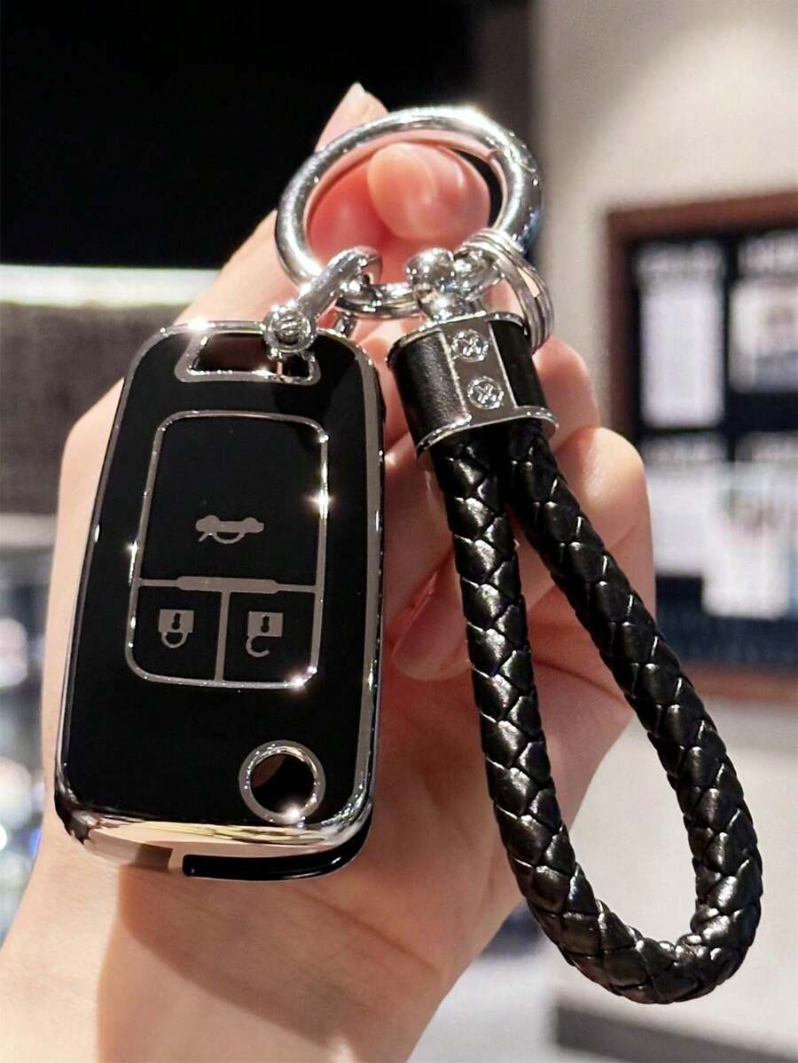 Étui porte-clés avec porte-clés pour Vauxhall Opel Astra Insignia Vectra Zafira Meriva Mokka Chevrolet Cruze Captiva Orlando Holden 2 3 boutons clé de voiture pliante Étui Accessoires de voiture Porte-clés Sac à dos pour l'école Gothique mignon Y2k