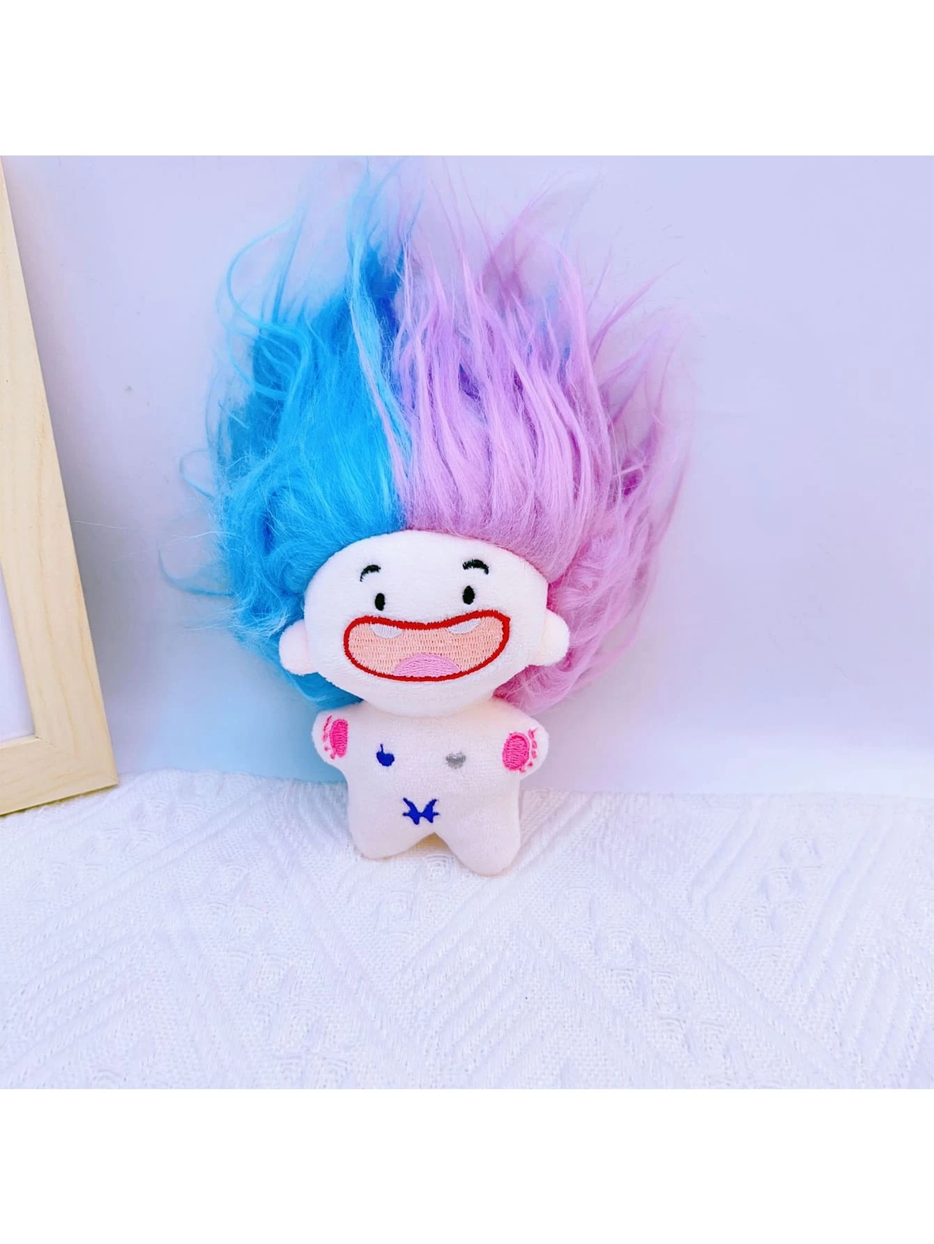 Pc Missing Tooth Doll Pendant Funny Naked Baby Doll Plush Toy Expression Grass Doll Random