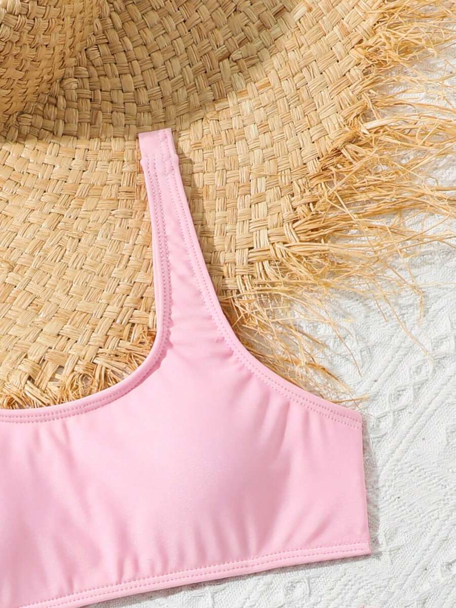 Maillot de bain neuf pour filles d âge intermédiaire bikini frais deux pièces pour la plage ou