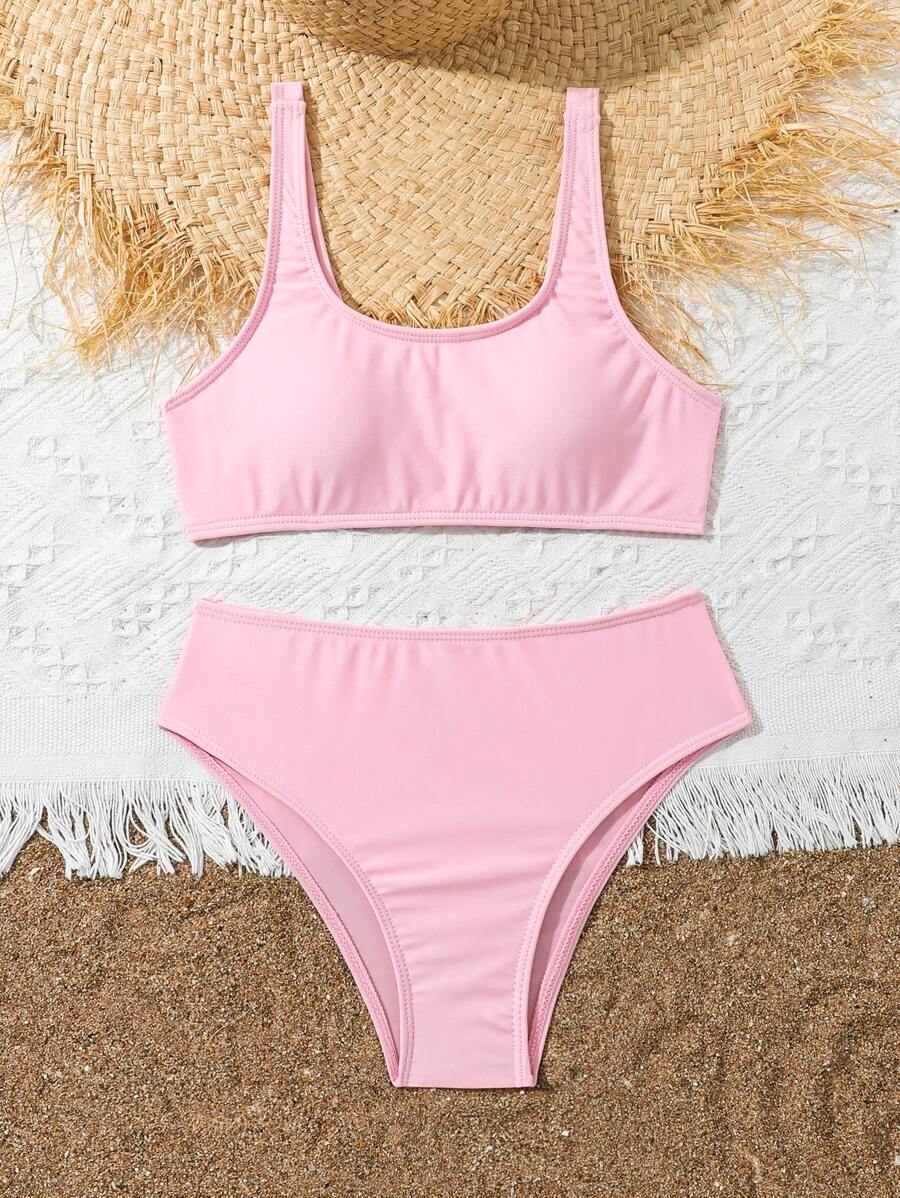 Maillot de bain neuf pour filles d âge intermédiaire bikini frais deux pièces pour la plage ou