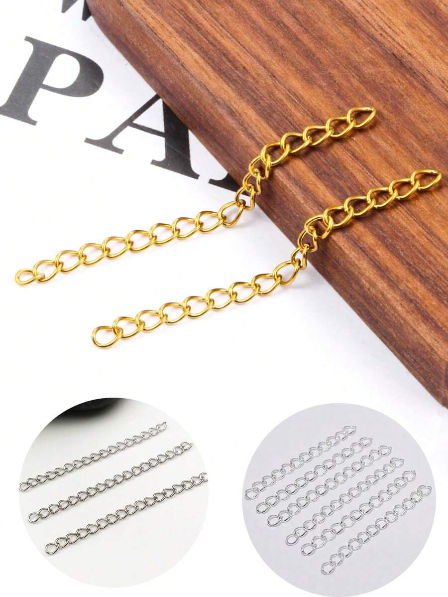 20strand/pack 5cm Stainless Steel 5 MM Extension Chain Anti-Fading Tail Chain For DIY Necklace Bracelet Anklet Making