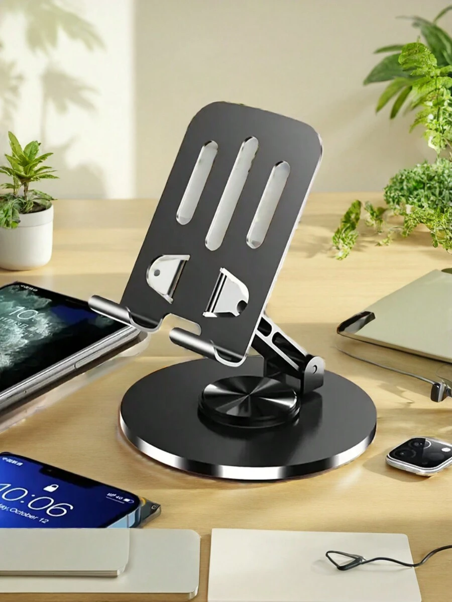 Full Metal 360-Degree Rotating Stress-Relieving Phone And Tablet Universal Stand Compatible With IPhone, Android Phone, Gift For Birthday, Family, Friends Phone Holder, Phone Stand, Phone Accessories