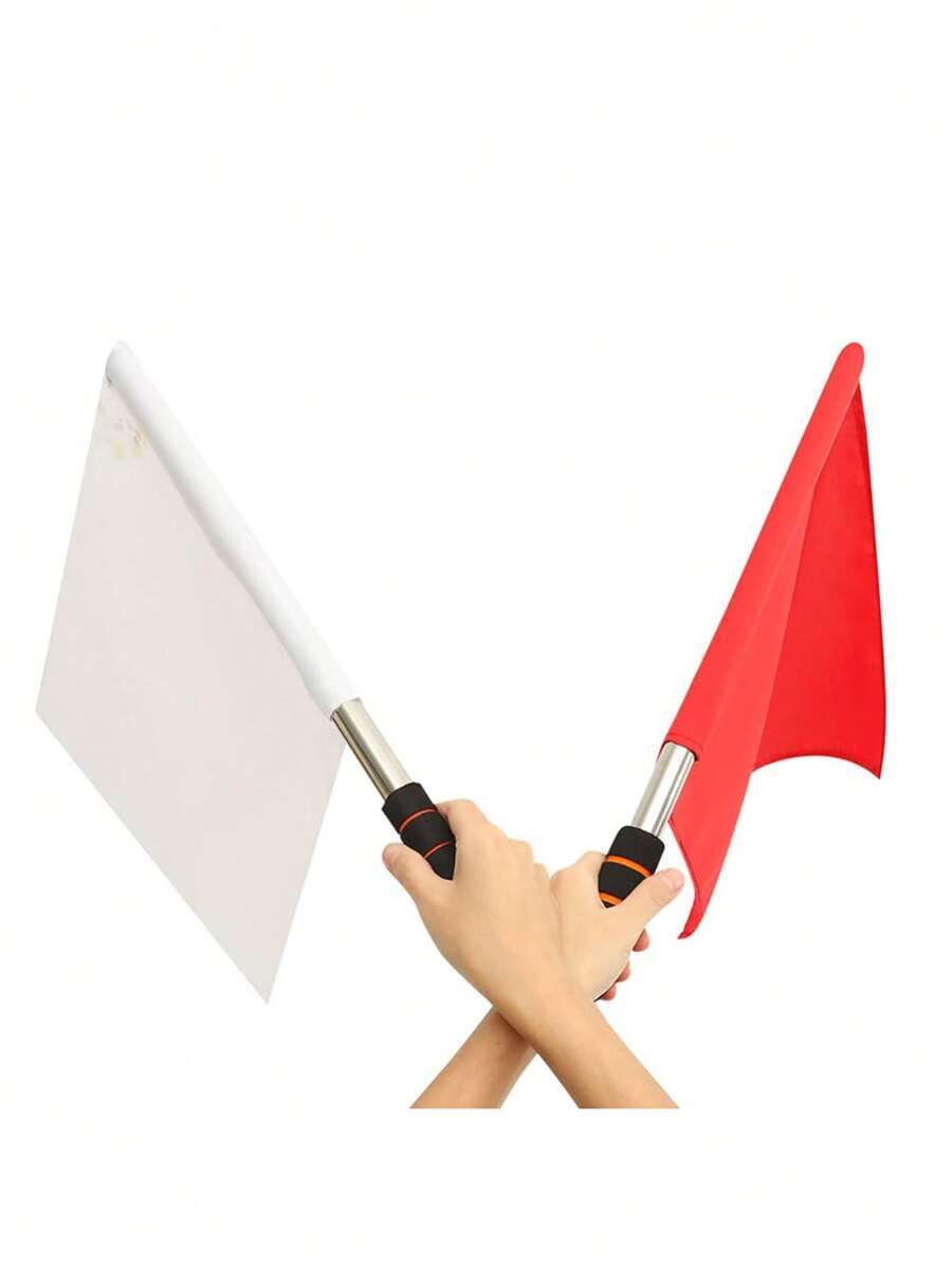 Bandera de mano para tráfico y seguridad vial, bandera de árbitro deportiva, bandera de entrenamiento atlético, bandera de funcionario informativo para fútbol y vóleibol