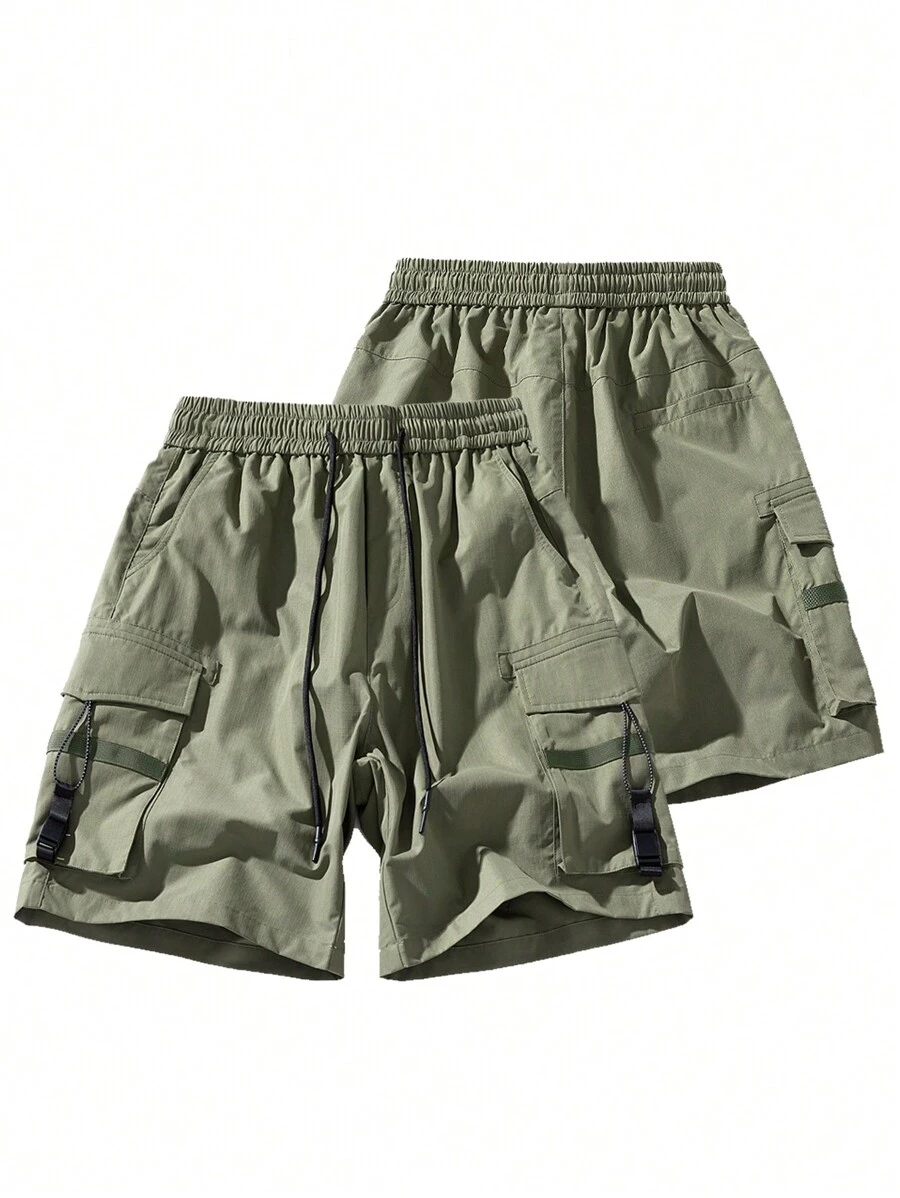 Shorts masculinos para treino de verão, 1 peça, para trabalho ao ar livre, comprimento até o joelho, esportivos e casuais, calças cargo