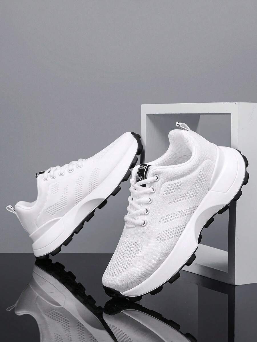 Scarpe sportive da esterno per adolescenti/giovani, sneaker platform alla moda e grosse, scarpe da corsa casual