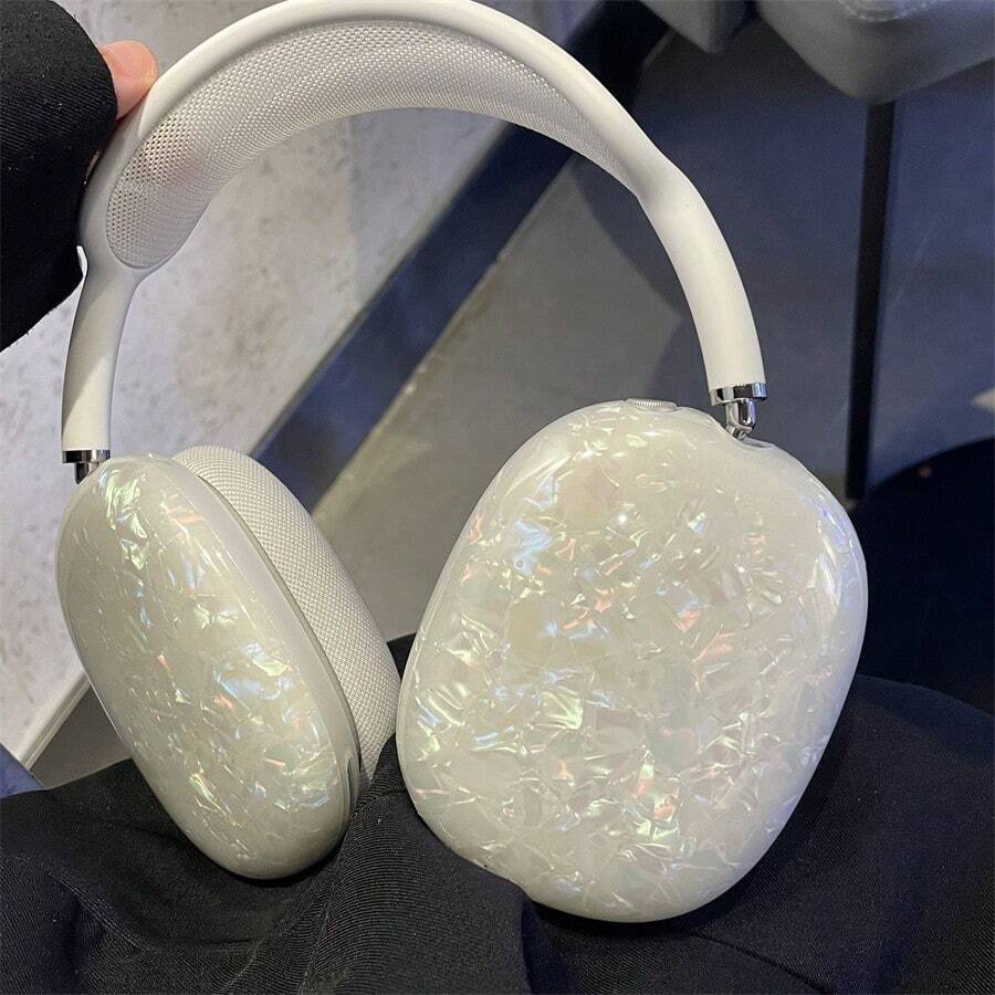 1 pieza Funda protectora minimalista con patrón de concha marina colorido compatible con los auriculares Apple Airpods Max