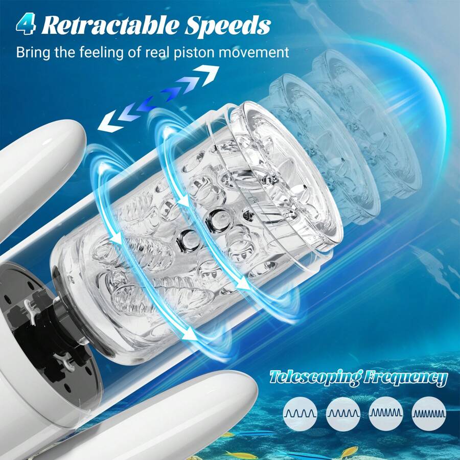 Sex Toys For Men Automatic Male Auto Retractable Masturbator With Telescoping Modes And