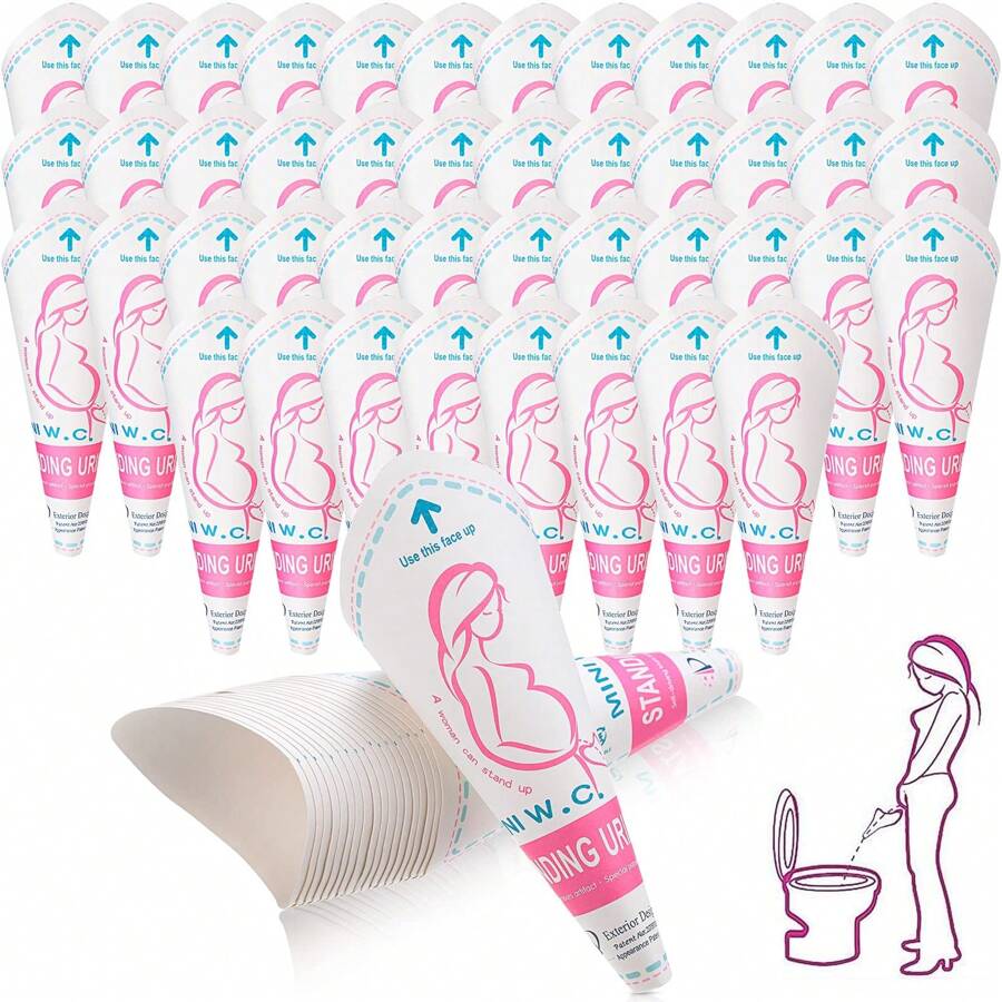 Female Disposable Urination Device, Portable Outdoor Urine Funnel For Toilets Congestion, Outdoor Traffic Jam, Inconvenient Squatting, Elderly, Disabled And Travel Camping,Travel Essentials