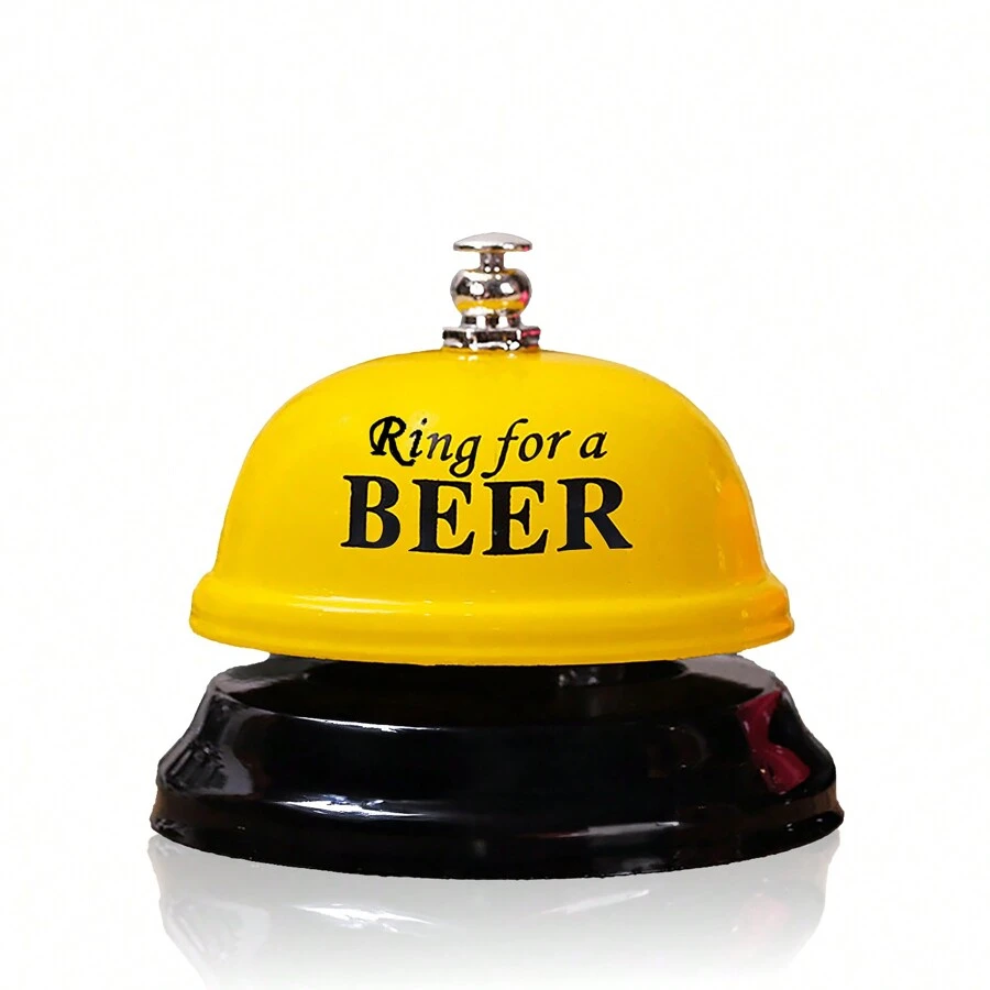 1pc Cartoon Metal Handheld Service Bell In Yellow/Pink/Coffee Color For Restaurant, Reception, Pet Training, Game, Teacher, Lunch, Bar Or Hotel Best Gifts Birthday Graduation