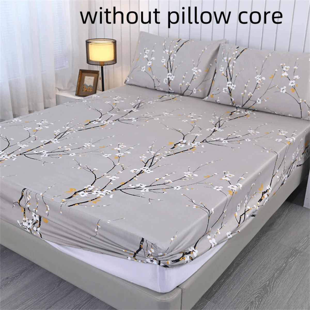 Copriletto a tre pezzi in stile moderno con fiori, confortevole, soffice e traspirante in fibra di poliestere, adatto a tutte le stagioni per la camera da letto