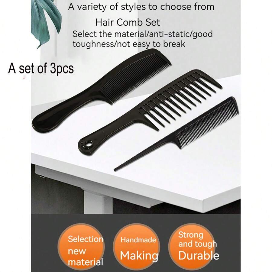 1/3pcs. Home Comb Styling Comb Pointy Tail Comb Makeup Comb Hairdressing Styling Haircomb Anti-Static Close-Toothed Small Comb