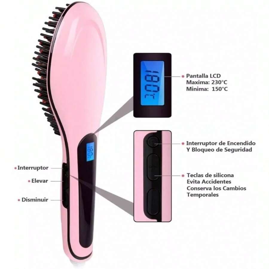Cepillo Eléctrico Para Cabello, En Cerámica, Sonivox
