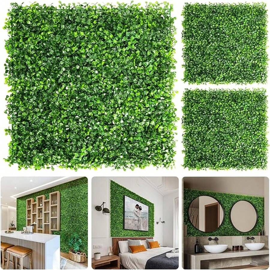 1PC, 25*25 Milan Grass, Artificial Plant Background Wall, Real Touch, Lawn Party Courtyard Decoration, Suitable For Wedding Garden Balcony
