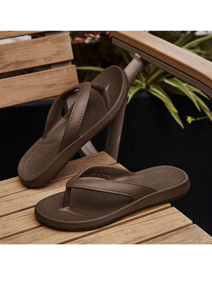 Women's Fashion Thong Sandals, Non-Slip Solid Color Flip Flops, Beach & Vacation Slippers