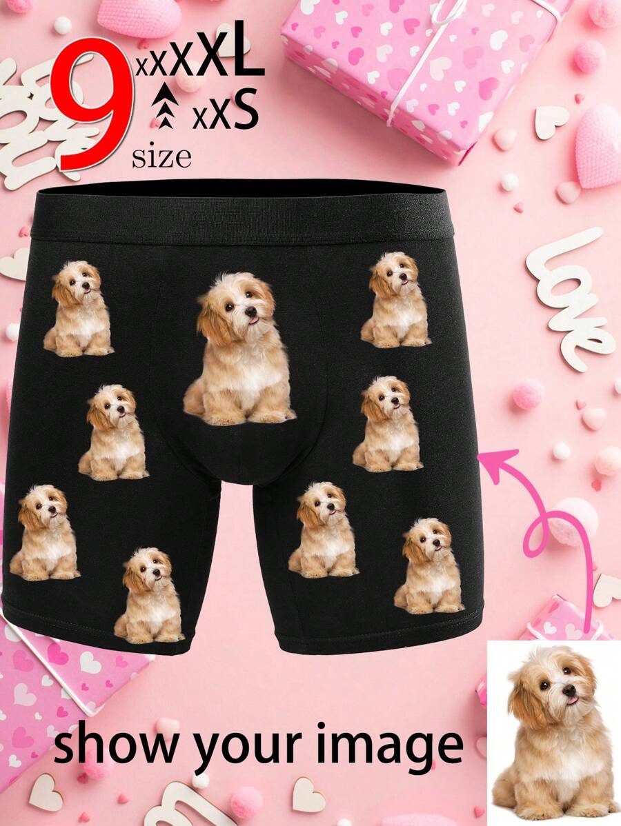 Custom Men Boxer Briefs Personalized Underwear With Photo Picture Customized Girlfriend's Face Boxers Gifts, 1pc Fashion, Adorable, Contracted, Funny, Cozy Custom, Personalized, Unique, Customized Finds, Winter Fashion, Christmas Gift, Personalized Gifts For Men Ideal Gifts