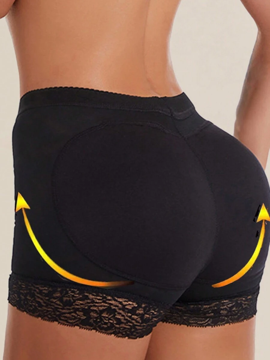 1 Stück Damen Po-Polster-Höschen mit Po-Lifter-, Körper- und Taillentrainer-, Bauchwegfunktion, flachen Bauch Polster und Hüftformer, Fake-Po Unterwäsche.