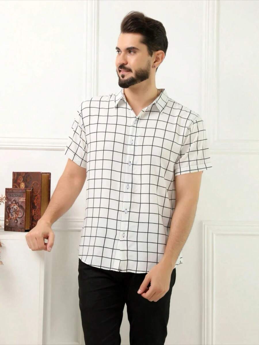 camisa masculina xadrez