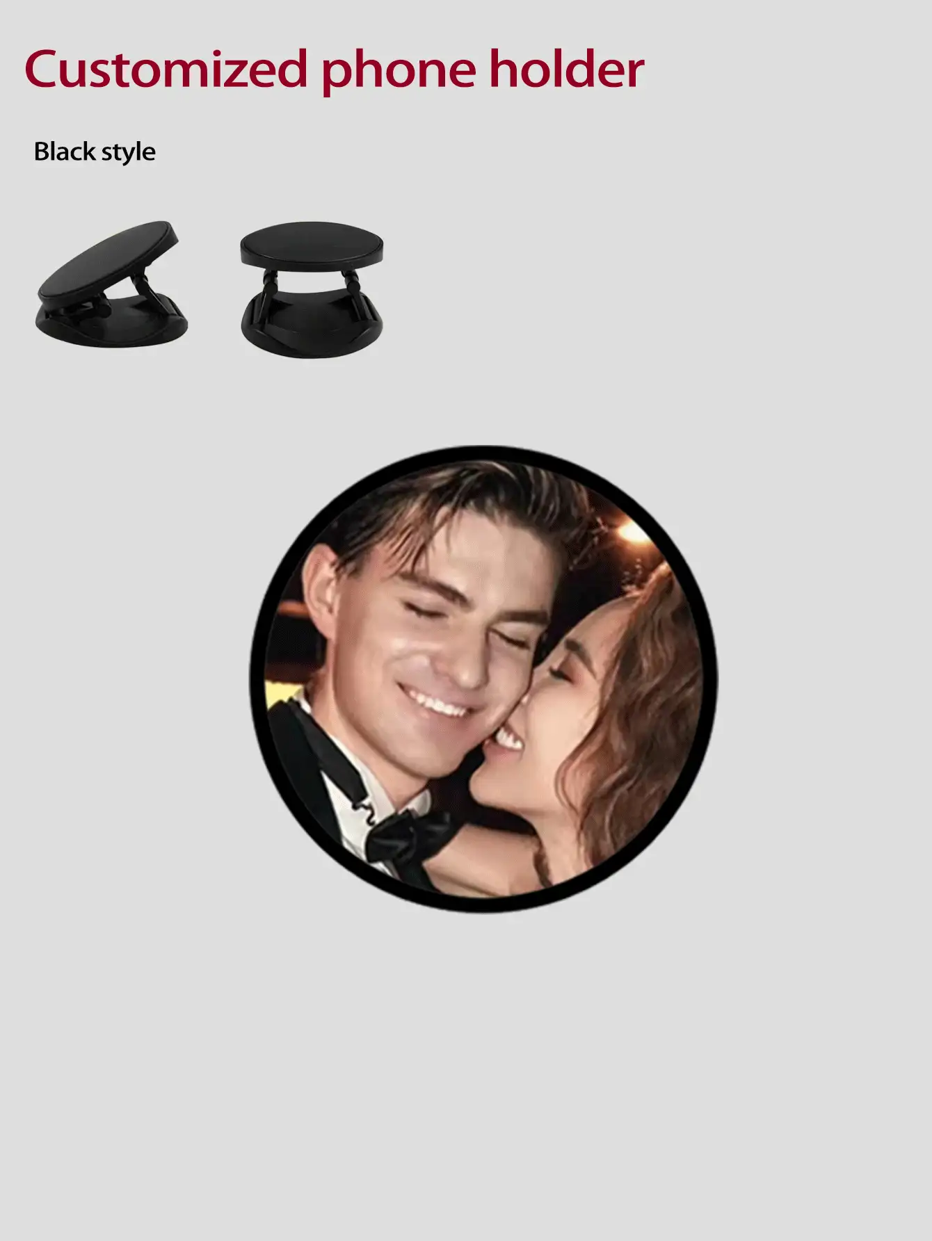 1 pieza Soporte plegable personalizado para teléfono con patrón de pareja para varios dispositivos, Encanto de teléfono, Elegante, Colorido, Vintage, Lindo, Contratado, Divertido, Personalizado, Único, Personalizado, Regalo ideal para él, Regalo ideal para ella, Novio, Novia, Familia, Amigos, Abuelos, Pareja, Para aniversarios, Para cumpleaños, Selecciones de temporada, Teléfonos celulares y accesorios, Soporte de teléfono personalizado