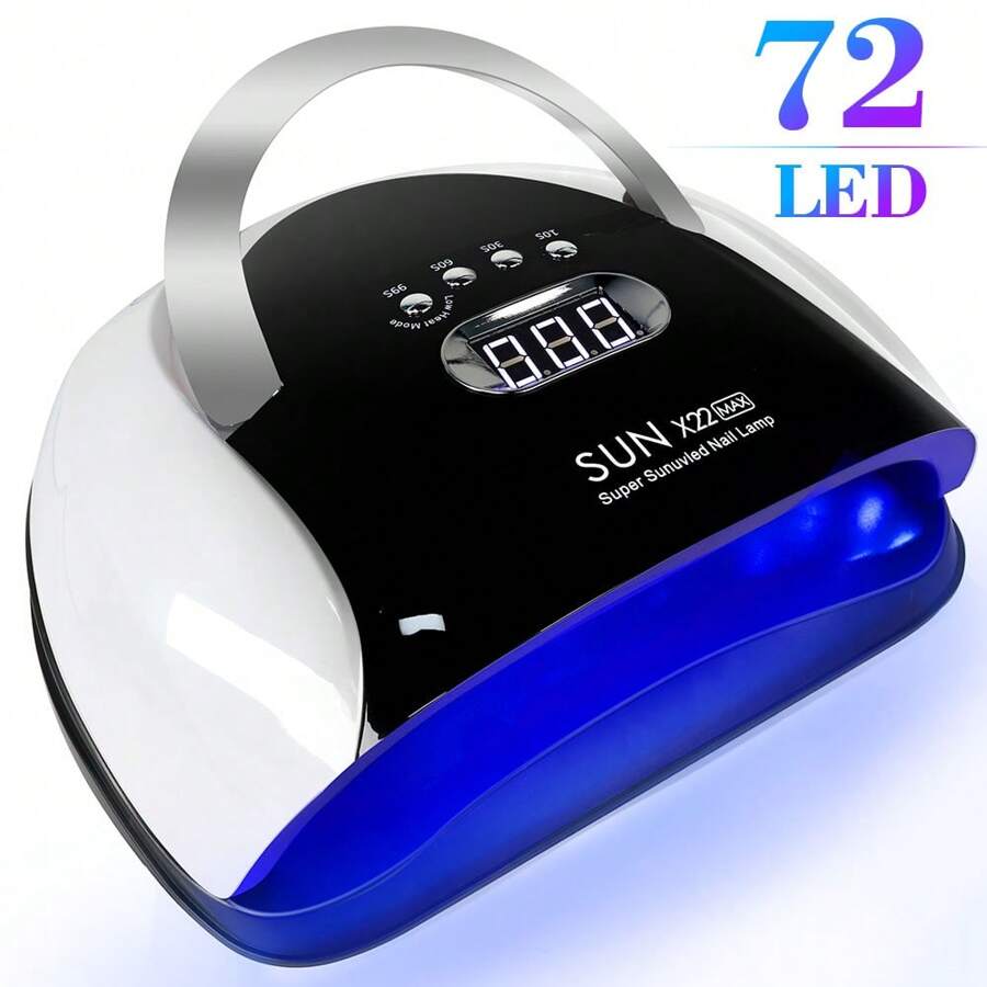 LIMEGIRL Lámpara de secado de uñas SUN X22 MAX UV LED con gran potencia, luz profesional para secador de uñas UV. 72 perlas para un secado rápido de esmalte de gel