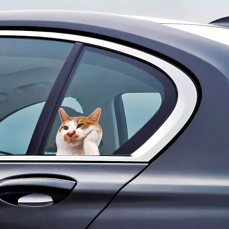 Divertida y creativa pegatina de patrón de gato para el Body del automóvil
