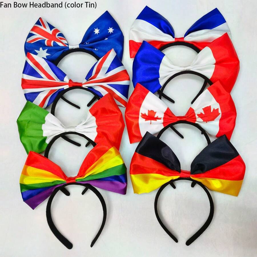 1 pieza Diadema de mariposa para fanáticos de la Eurocopa 2024, con camisetas de varios países, mini pinzas para el cabello de primavera, adecuado para decoración de fiestas y regalos conmemorativos