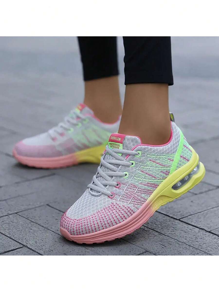 Atmungsaktive Sportschuhe für Damen mit erhöhter Höhe, gepolsterter Stoff, geeignet für alle Jahreszeiten, Outdoor-Wanderschuhe, rutschfeste leichte Lässig-Sneakers