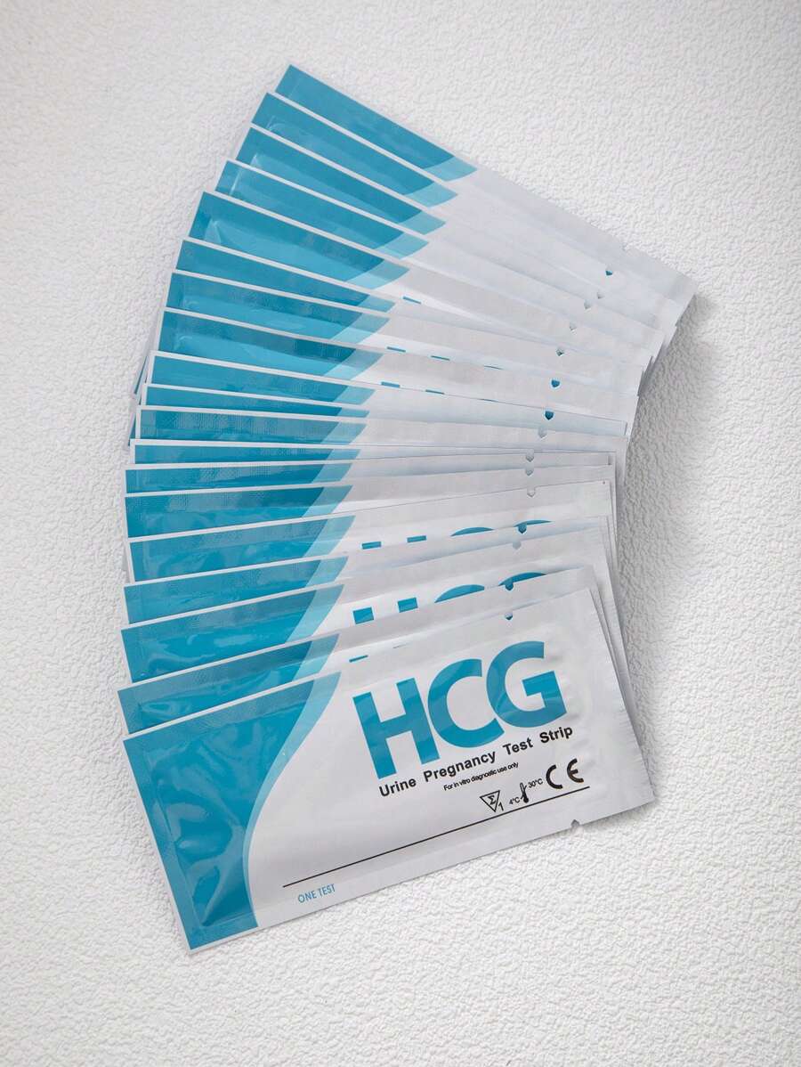 20 Stücke HCG Frühschwangerschaftstest Streifen, schneller Schwangerschaftstest für Zu Hause, 20er Familien-Sparpack