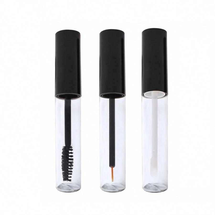 1PC Empty Black Mascara Tube Eyeliner And Lip Gloss Tubes Eyelash Cream Container Bottle, Portable Accessories Storage