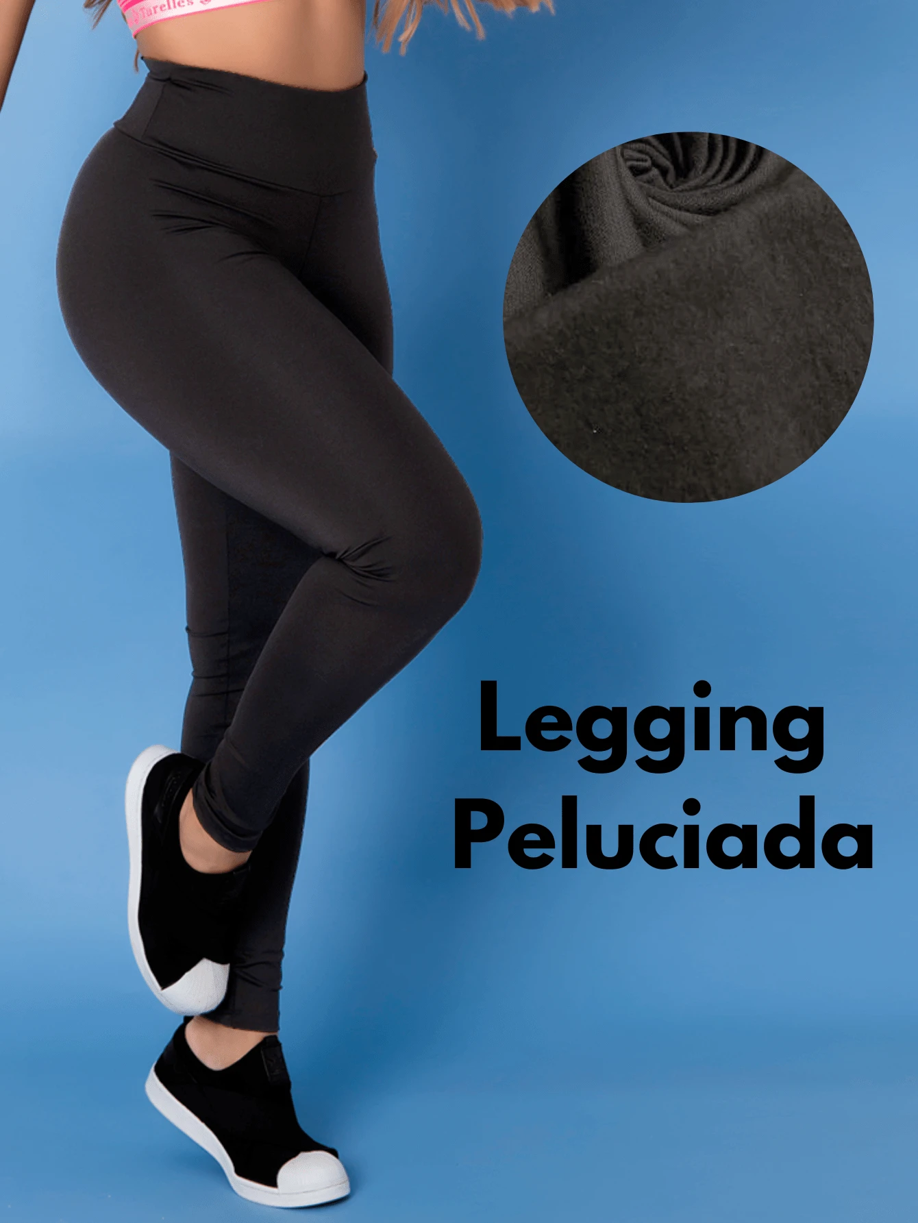TARELLES Calça Legging Térmica Peluciada Inverno Leg Felpuda Flanelada Tarelles