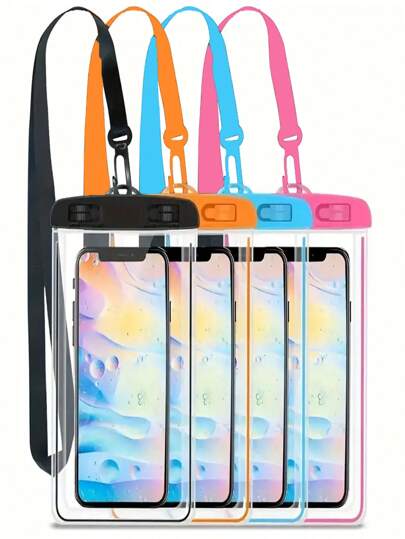 1pc Extra Large Waterproof Bag - Keep Your Phone Dry And Protected Underwater! Great For Underwater Activities, Beaches, Swimming, Surfing And Rafting. For Travel Storage Bag,Makeup Bag,Cosmetic Bag,Vacation Organizer,Large Capacity Makeup Organizer Makeup Case, For Lipstick, Brush, Skincare, Mobile Phone, Coin, Small Items, For Home,Gift,Vacation And Festival Halloween Christmas Multifunctional Use,Boho Vibes