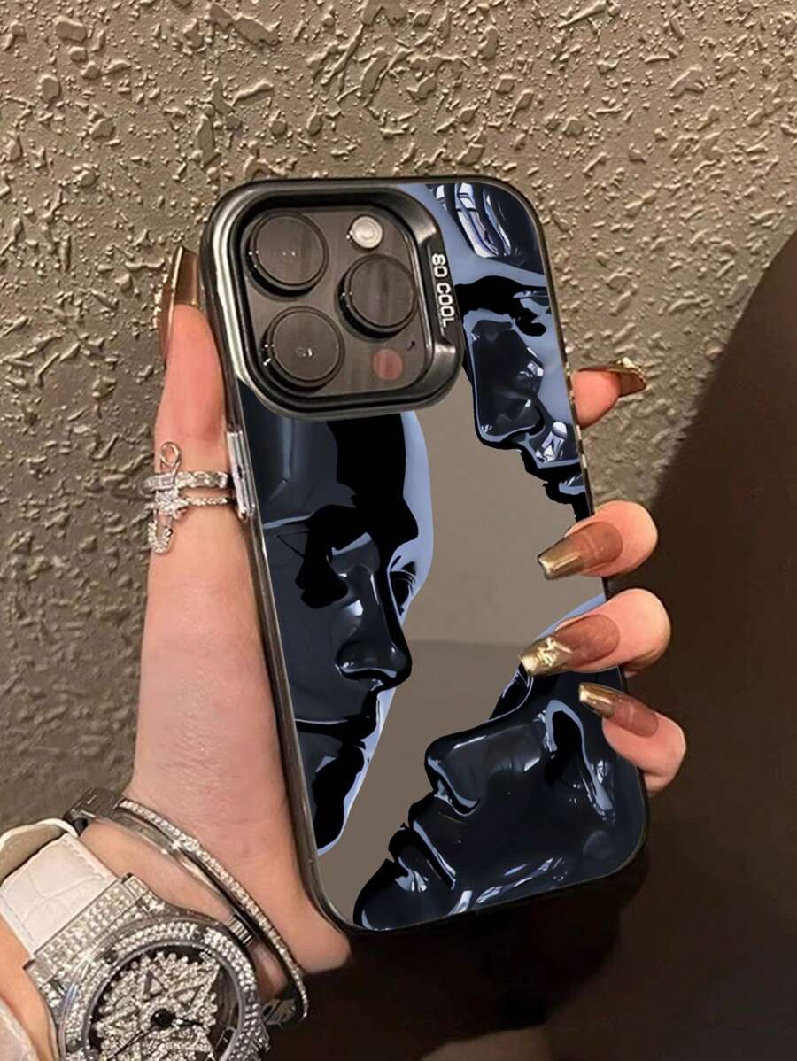 IMD Transparent Colored Drawing Anti-Drop Phone Case Compatible With IPhone