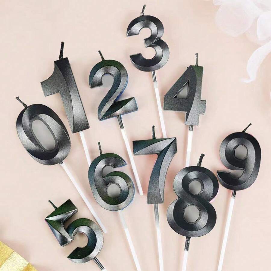 1 Vela de Aniversário em Forma de Diamante 3D