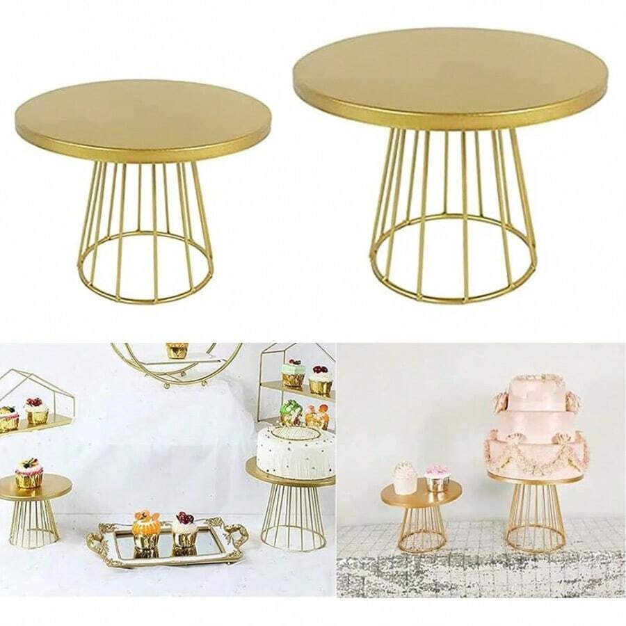 1 Pc/2 Pcs Metal Wedding Dessert Table Decoration Stand - Elegant Cake Snack Tray Shelf For Birthday Party And Wedding Decor,Kitchen,Christmas Gift