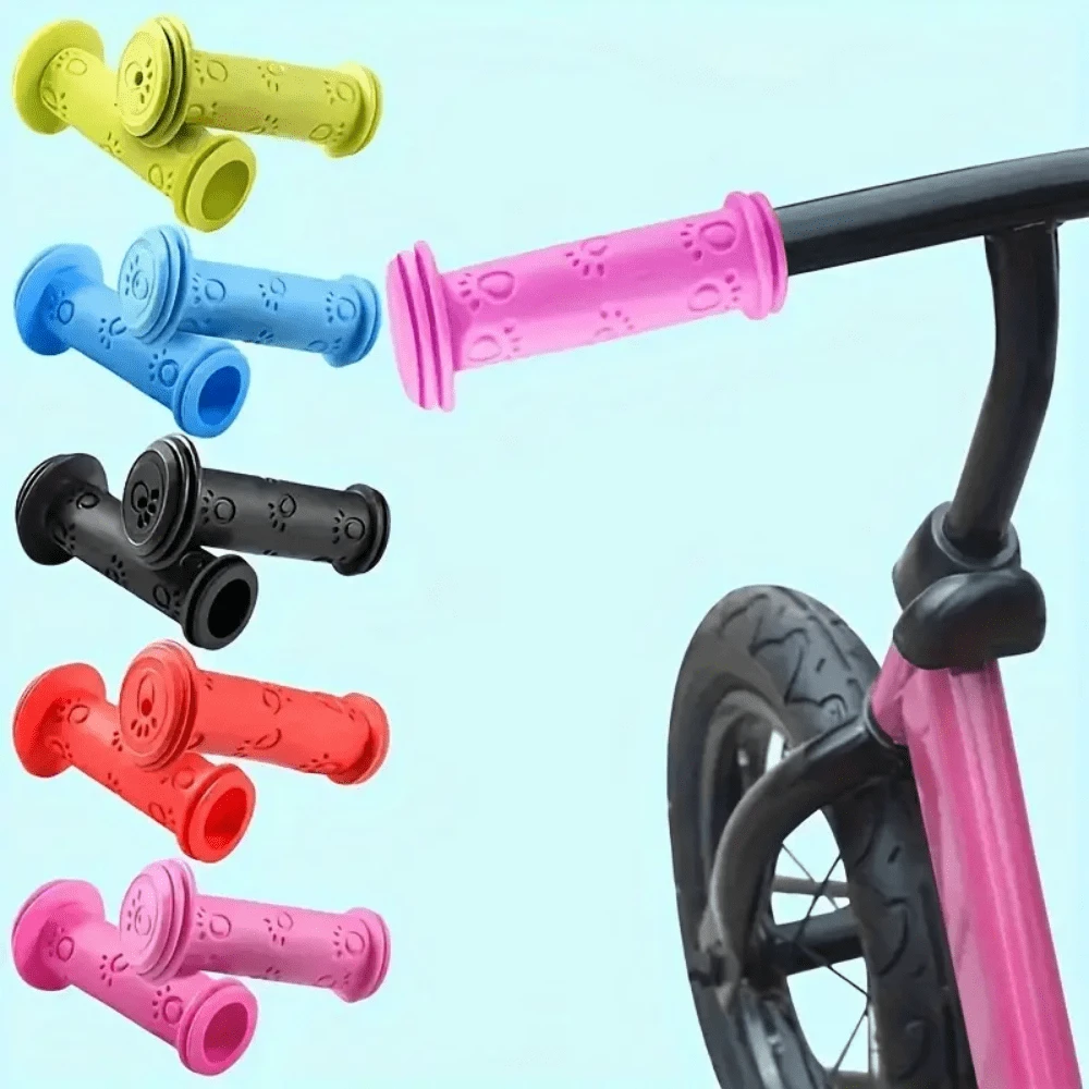 1pair Universal MTB Bike Handlebar Grips, Soft Rubber Handle Grips, Cycling Accessories