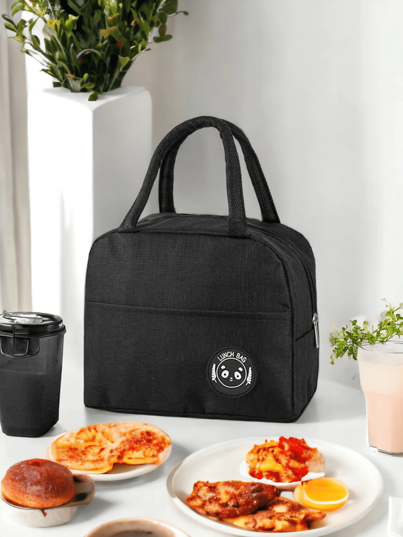 1pz Lonchera Térmica Bolsa Para Lunch Almuerzo Con Aislamiento Frío Y Calor Varios Colores
