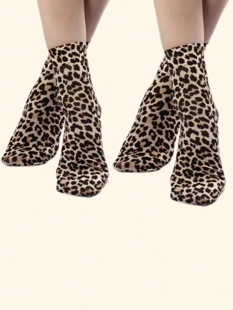 2 pares de calcetines finos con estampado de leopardo, ligeros y suaves, calcetines cortos, medias y calcetines de mujer, moda de lujo, apropiados para viajes, fiestas, vacaciones, Navidad, regalos para amantes, madre, esposa, aniversario, hija, uso diario, cómodos