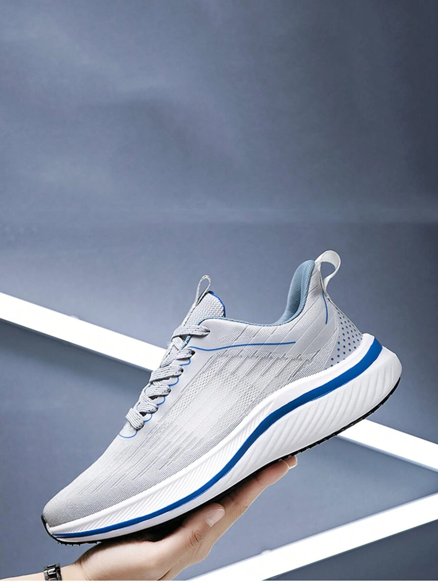 Spring/Autumn Couples' Solid Color Breathable Lightweight Casual Sports Shoes With Circulation Ventilation, Ideal For Outdoor Activities - Suitable For Running, Basketball, Exercise And Fitness- Multi-Functional High-Performance Shoes