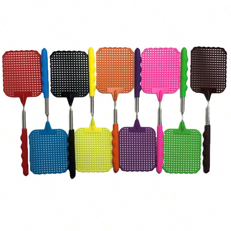 1 pièce Tapette à mouches rétractable, poignée étendue, poignée rétractable durable, ensemble de tapette à mouches robuste pour une utilisation à la maison, en classe et au bureau