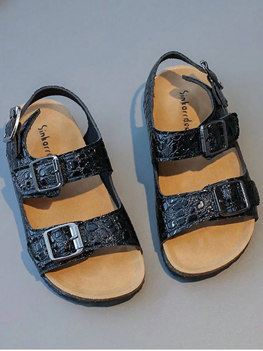 Novas Sandálias Rasteiras de Fundo Macio para Meninas, Chinelos Anti-derrapantes para Crianças, Sapatos Rasteiros para Meninas, Sapatos de Verão para Meninas