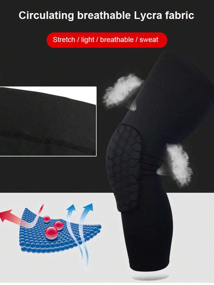 1/2pcs Knee Pads Compression Pads Long Leg Sleeve Collision Avoidance Brace Protection Knee Sleeve For Basketball Football Volleyball Cycling