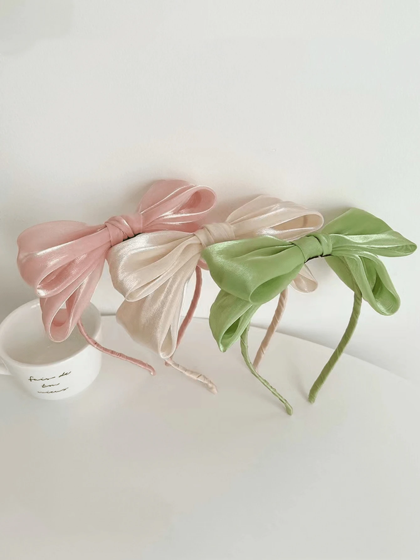 1pc Kids' Multicolor Mesh Bow Hairband, Fashionable And Sweet Daily Accessory