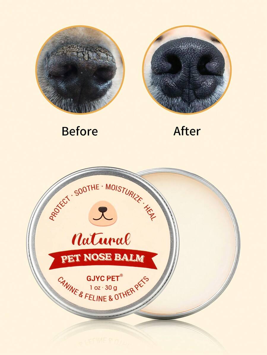 GJYC PET Bálsamo hidratante para la nariz de mascotas, 1 oz: previene la sequedad de la nariz en perros y gatos (incluidos los bulldogs franceses), repara la sequedad y las grietas, hidrata profundamente, se puede lamer de forma segura