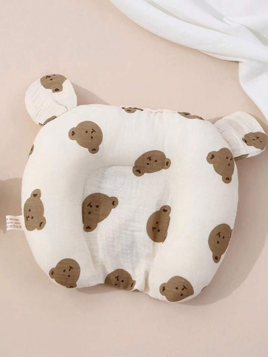 1st Baby Bear Shaped U-kussen Zacht en ademend nekondersteuningskussen, het hele jaar door zweetabsorberend hoofdsteun, wasbaar, 20*25cm Love Valentine
