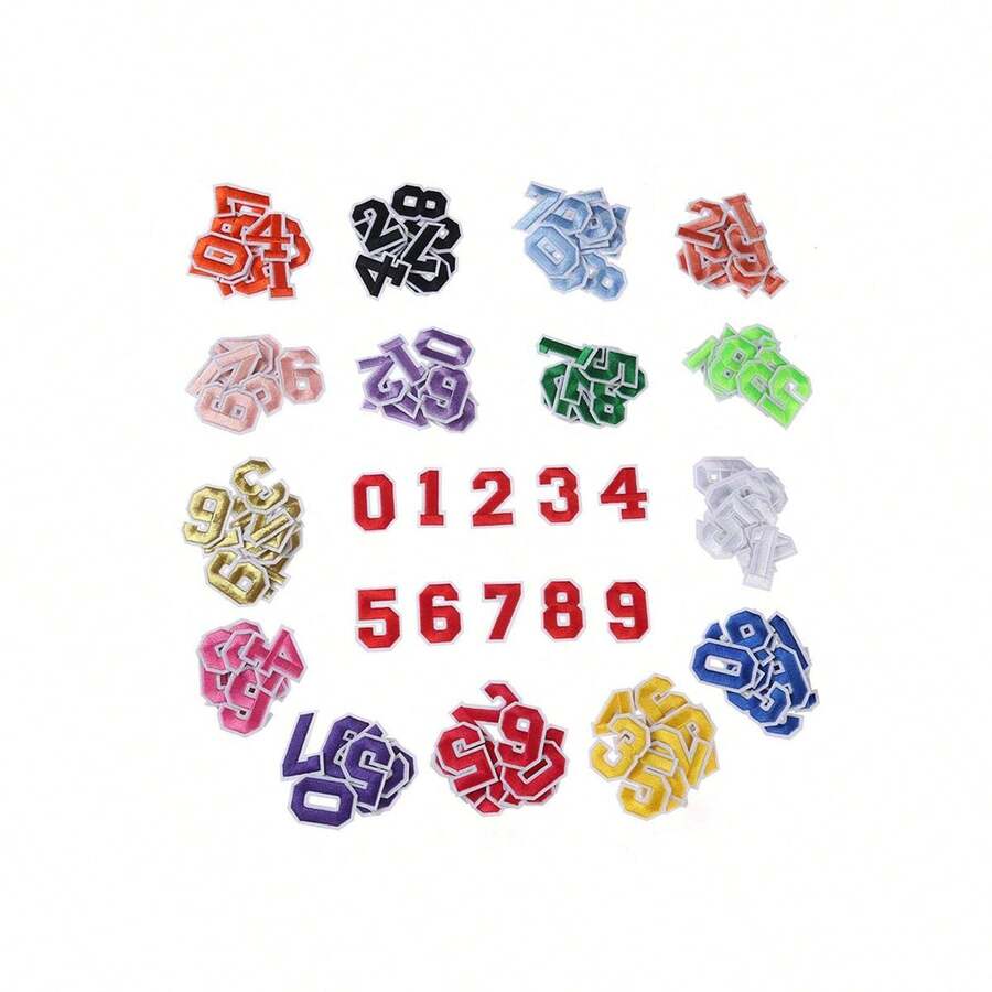 10 pièces/Set de patchs en tissu numériques simples de 0 à 9, 26 pièces/Set de patchs de lettres de l'alphabet et de chiffres, autocollants de broderie DIY pour vêtements, chapeaux, sacs à dos, vestes, pantalons