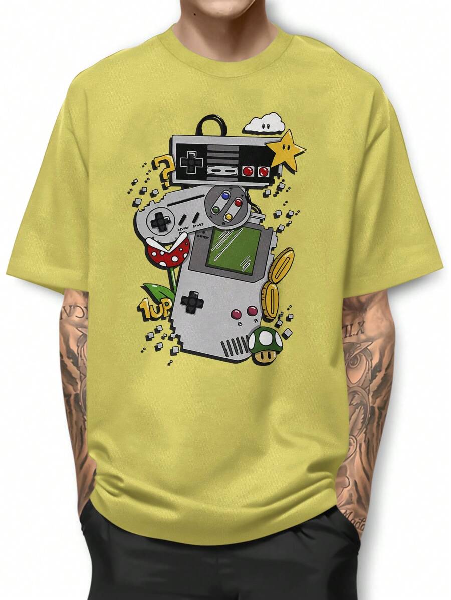 Camiseta VideoGame Nostalgia Camisa De Algodao Gola Redonda BPJ2
