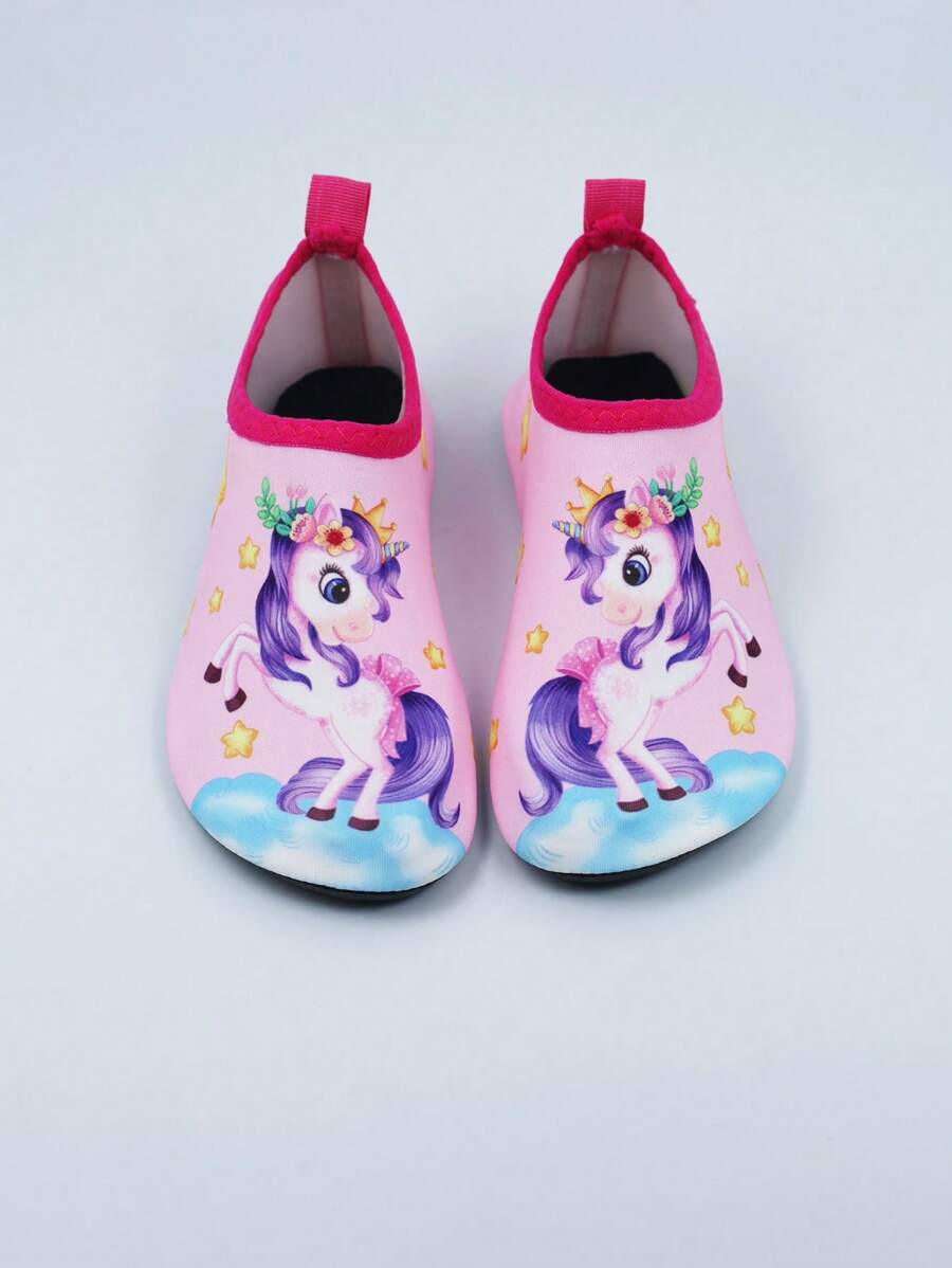 1 paio di scarpe acquatiche estive per bambini, scarpe da yoga per attività all'aperto, scarpe da spiaggia antiscivolo e traspiranti con motivi a cartoni animati