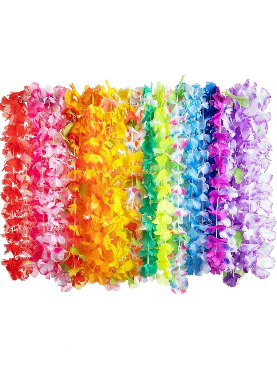 5 stuks Hawaiiaanse Leis, perfecte Hawaiiaanse feestartikelen voor zomerse strandvakanties, essentiële feestdecoraties voor verjaardagen, afstudeerders en huwelijksvieringen
