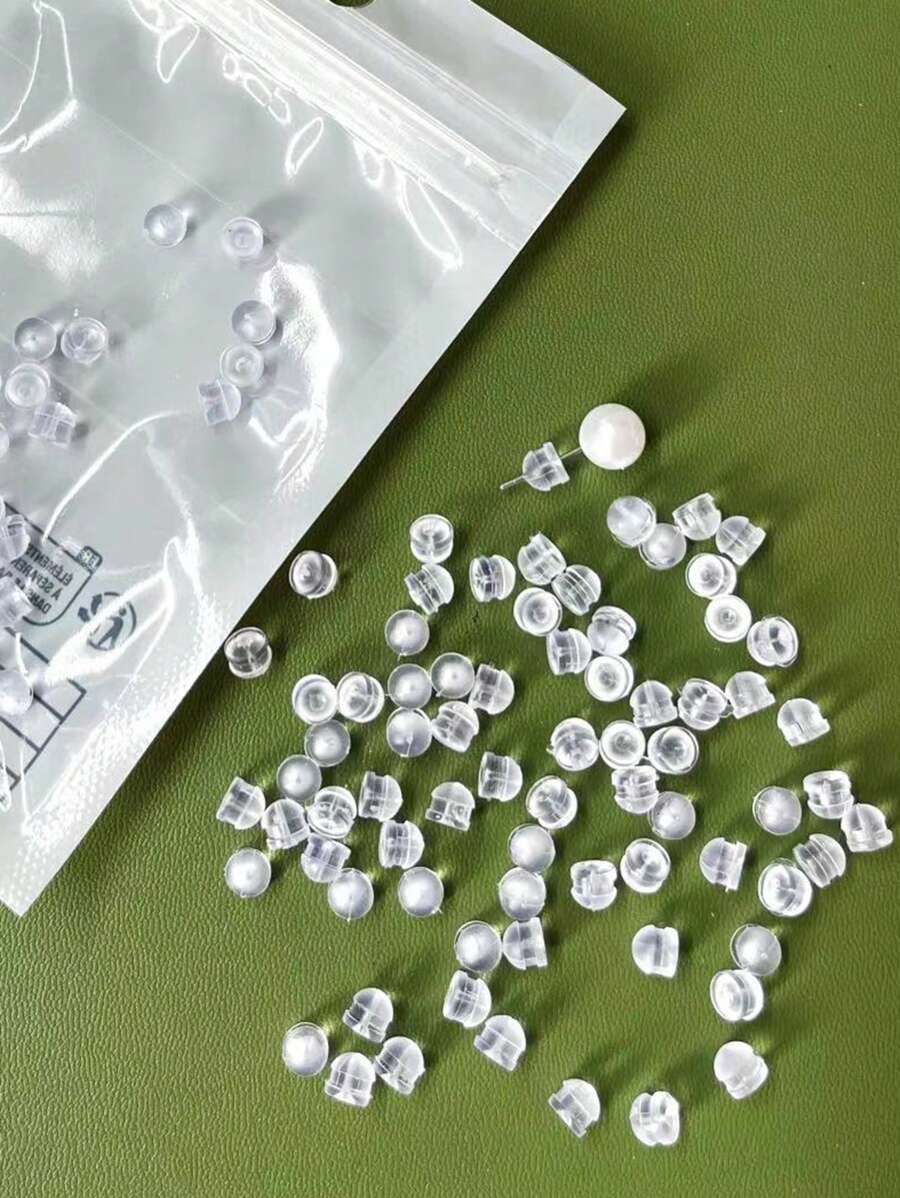Environ 30 pièces de bouchons d'oreille en plastique transparent en forme de hamburger, à porter au quotidien pour les femmes
