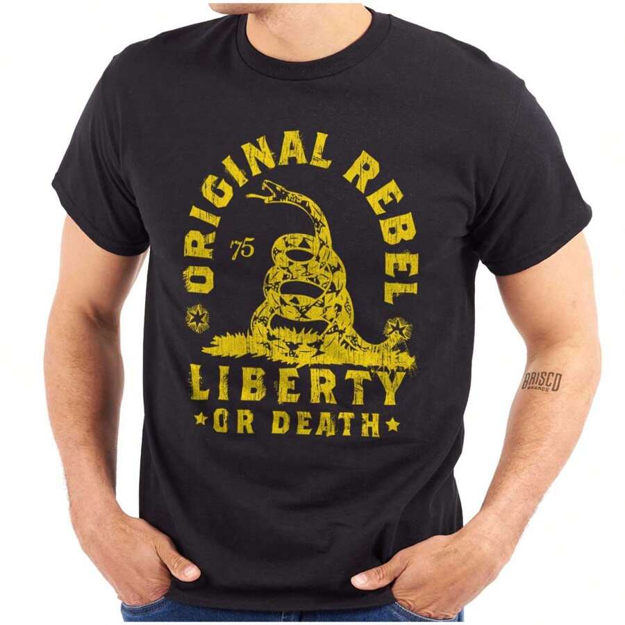 Original Rebel Liberty Death Gadsden Graphic T Shirt