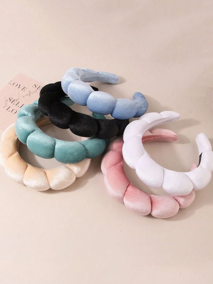 1pc Headband/Wristband Set, High Elasticity & French-Style High Headband, Gentle Cloud & Chic Style Design For Outdoor, Washing Face Or Bathroom Use Home Bathroom Decor Summer Back To School